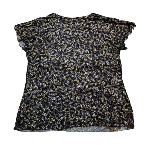 Cato Womens Top Size 18/20W V-Neck Short Flutter Sleeve Stretch Knit Pullover - Picture 8 of 10